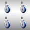 Service Caster 5 Inch 316SS Blue Polyurethane Swivel 1-1/4 Inch Expanding Stem Caster Set SCC SCC-SS316EX20S514-PPUB-BLUE-114-4 - alternate 1
